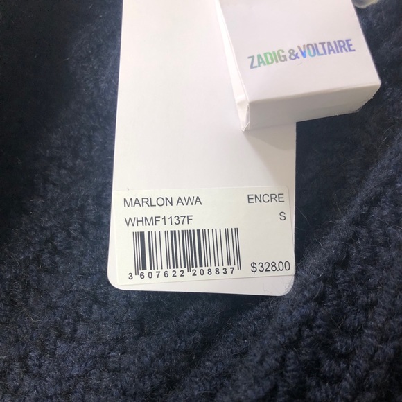 ZADIG & VOLTAIRE Marlon Awa Sweater In Encre - Picture 7 of 8